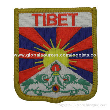 Embroidered Patch with Heat Cut Boarder and Twill Background